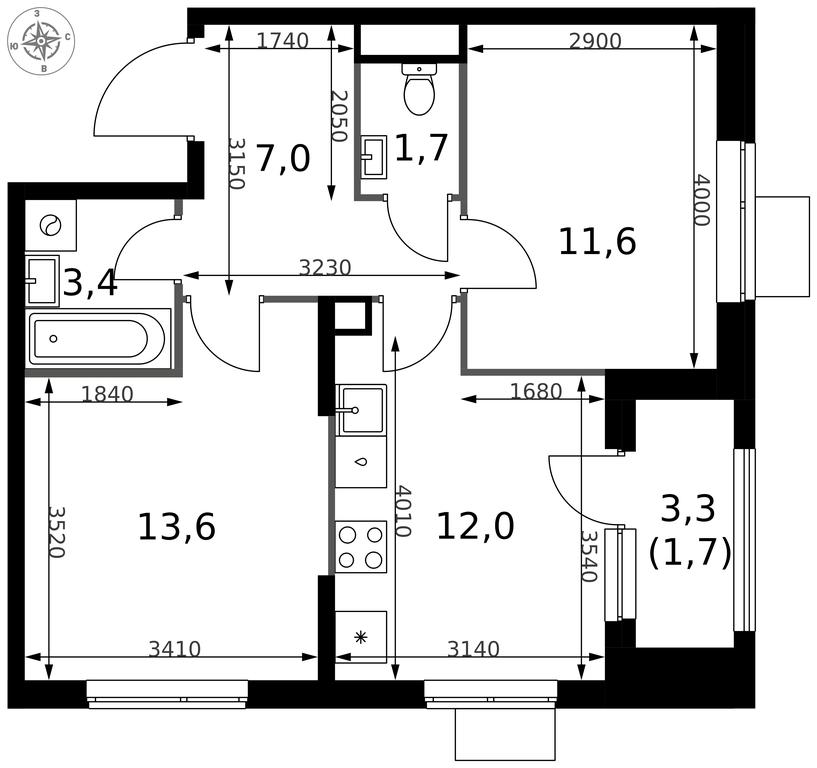 2-BD Apartment Sale, 51 sq. m. at 1 Izmajlovskij, Montazhnaya Street, 8с13, Moscow, Russia #2 2-BD Apartment Sale, 51 sq. m. at 1 Izmajlovskij, Montazhnaya Street, 8с13, Moscow, Russia #2