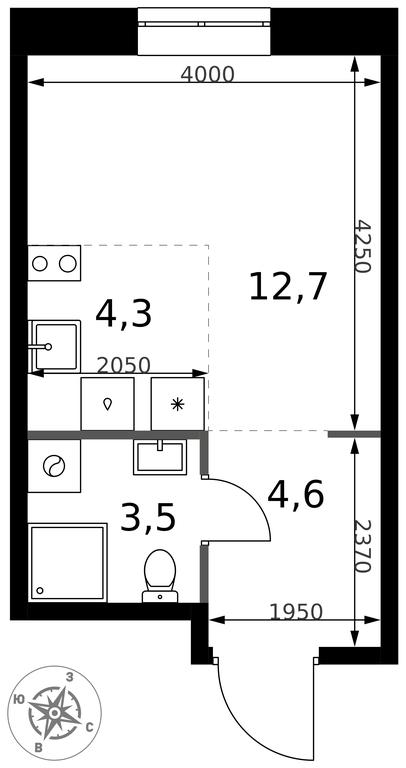 Apartment Sale, 25.1平方米 at 1 Izmajlovskij, Montazhnaya Street, 8с13, Moscow, Russia #2 Apartment Sale, 25.1平方米 at 1 Izmajlovskij, Montazhnaya Street, 8с13, Moscow, Russia #2