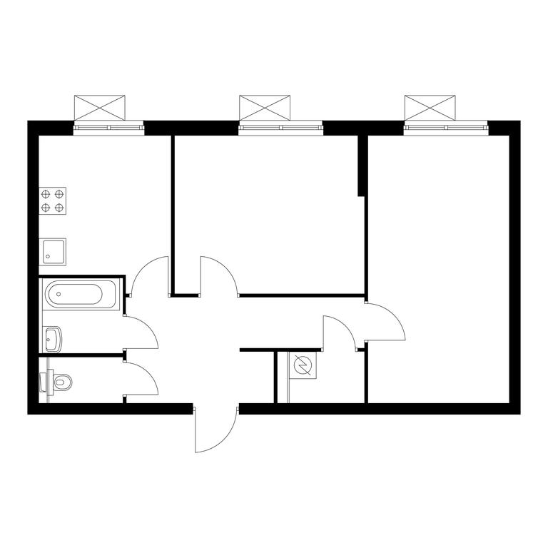 2-BD Apartment Sale, 56.6 sq. m. at Belaya Dacha Park, mikrorayon Parkovy, 1, Kotelniki, Moscow Region, Russia #1