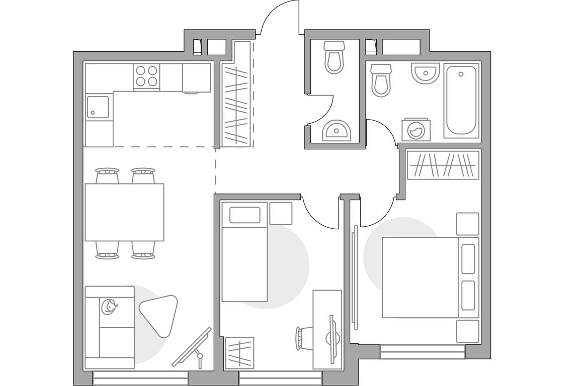 3-BD Apartment Sale, 60.88 sq. m. at BeLuck Kolomenskoe, Kashirskoye Highway, Moscow, Russia #1 3-BD Apartment Sale, 60.88 sq. m. at BeLuck Kolomenskoe, Kashirskoye Highway, Moscow, Russia #1