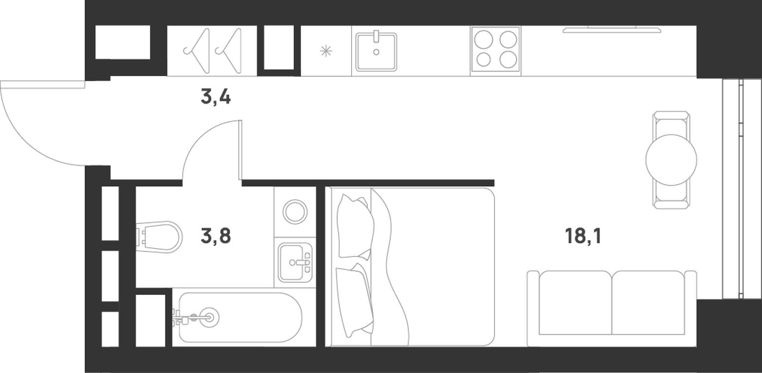 Apartment Sale, 25.3平方米 at Voice Towers, 1st Grayvoronovsky Drive, Moscow, Russia #1 Apartment Sale, 25.3平方米 at Voice Towers, 1st Grayvoronovsky Drive, Moscow, Russia #1
