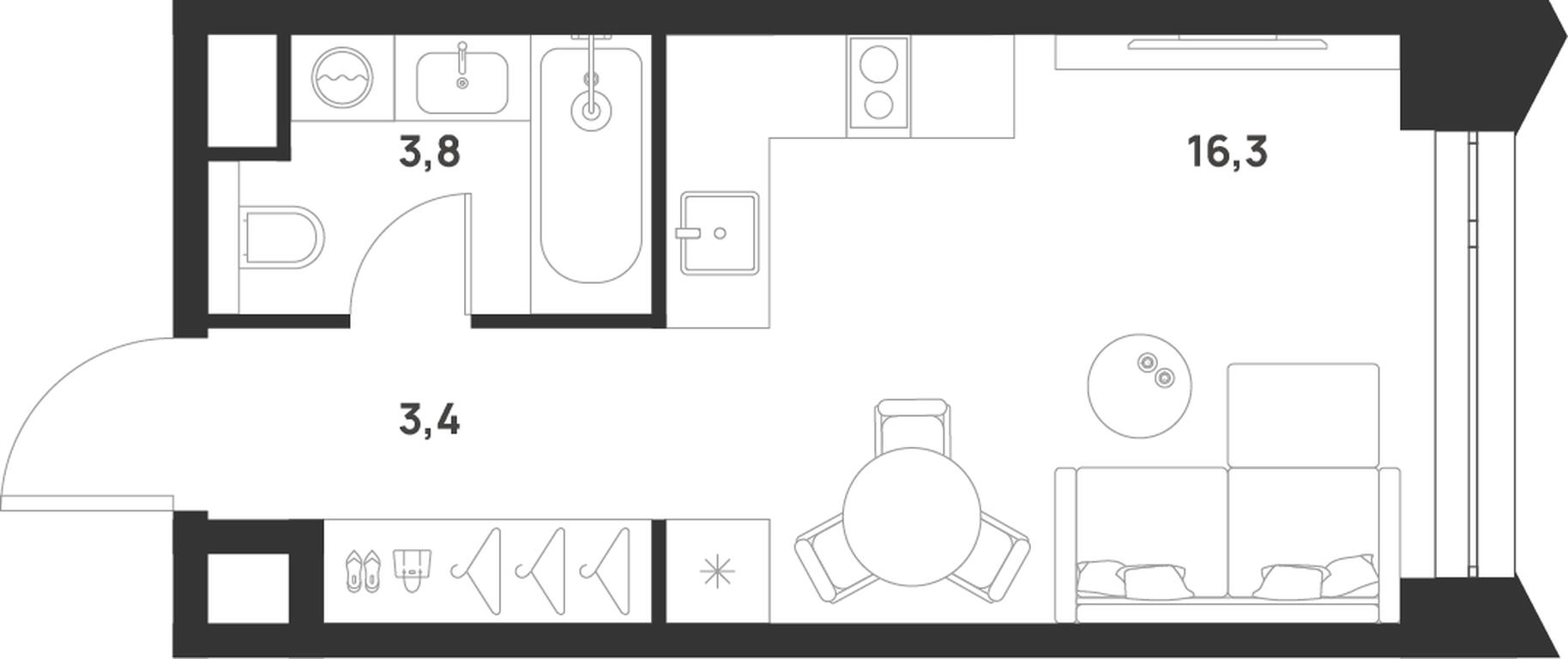 Apartment Sale, 23.5 sq. m. at Voice Towers, 1st Grayvoronovsky Drive, Moscow, Russia #1