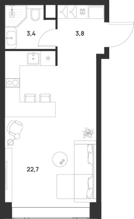 Apartment Sale, 29.9 sq. m. at Voice Towers, 1st Grayvoronovsky Drive, Moscow, Russia #1 Apartment Sale, 29.9 sq. m. at Voice Towers, 1st Grayvoronovsky Drive, Moscow, Russia #1