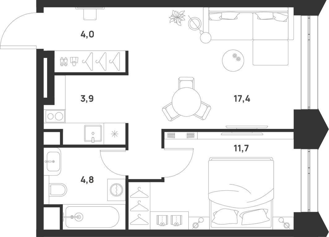 1-BD Apartment Sale, 41.8 sq. m. at Voice Towers, 1st Grayvoronovsky Drive, Moscow, Russia #1 1-BD Apartment Sale, 41.8 sq. m. at Voice Towers, 1st Grayvoronovsky Drive, Moscow, Russia #1