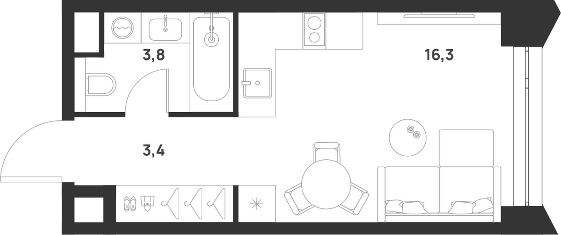 Apartment Sale, 23.5 sq. m. at Voice Towers, 1st Grayvoronovsky Drive, Moscow, Russia #1