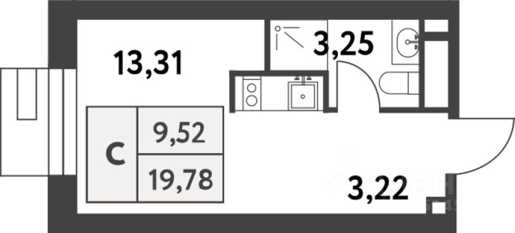 Apartment Sale, 19.7 sq. m. at Smart Garden (Smart Garden), 5-ya ulitsa Lesnyye Polyany, posyolok Gazoprovod, Kommunarka District, Novomoskovskiy Administrative Okrug, Moscow, Russia #1