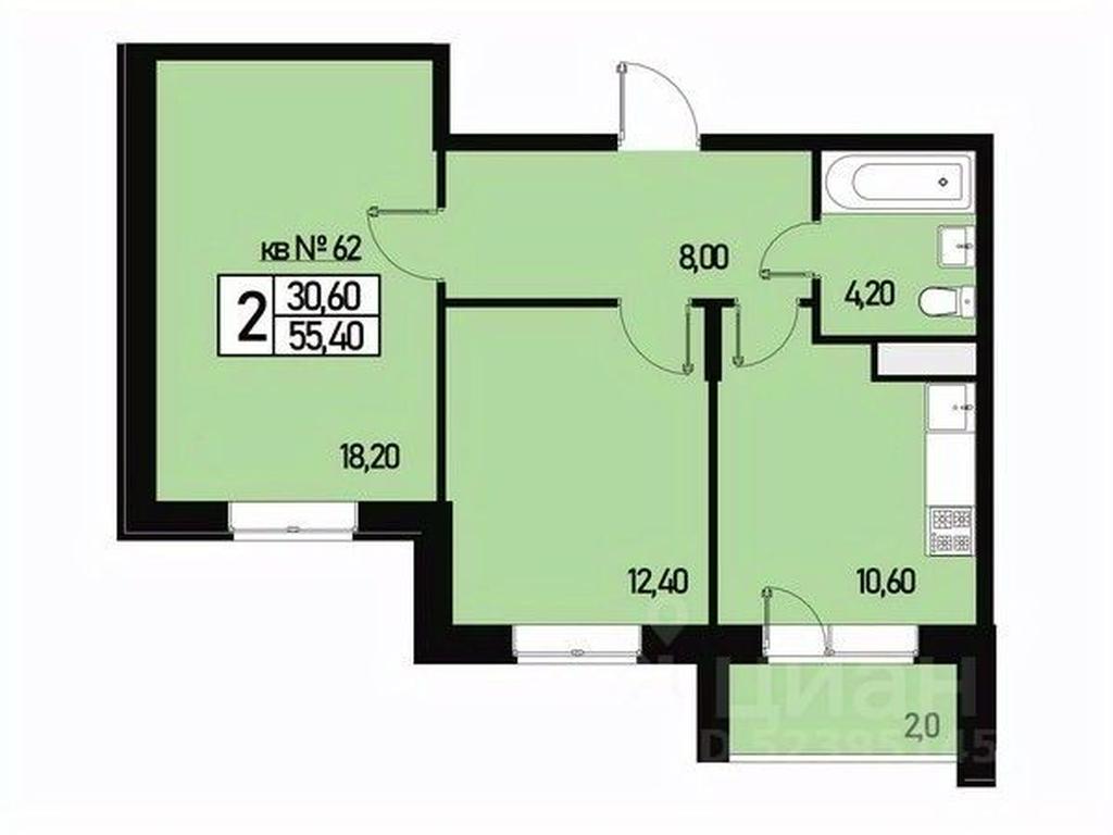 1-BD Apartment Sale, 53平方米 at Borisoglebskoe, Generala Donskova Street, Novofyodorovskoye Settlement, Moscow, Russia #1 1-BD Apartment Sale, 53平方米 at Borisoglebskoe, Generala Donskova Street, Novofyodorovskoye Settlement, Moscow, Russia #1