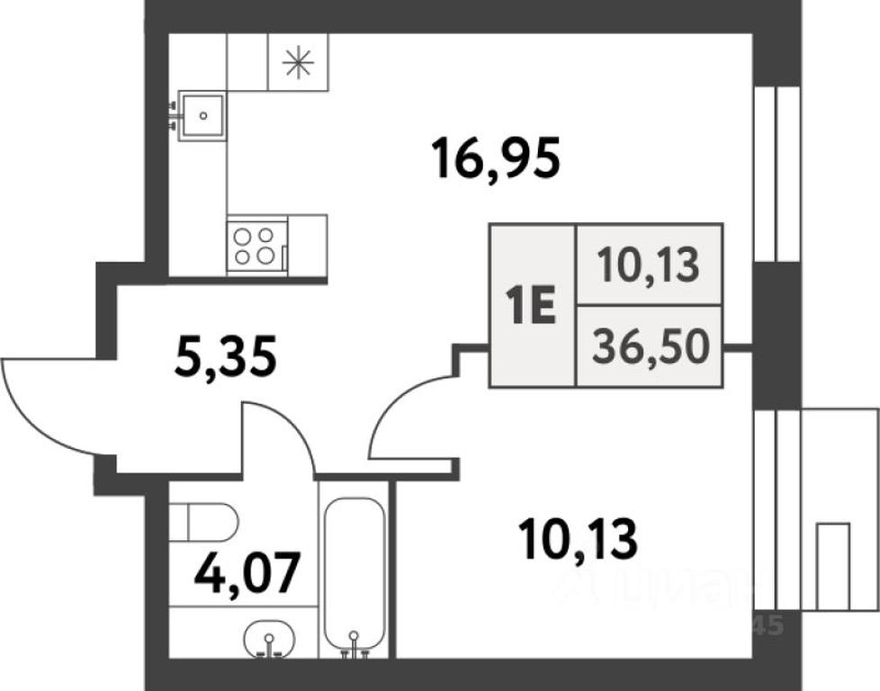 Apartment Sale, 36.5 sq. m. at Smart Garden (Smart Garden), 5-ya ulitsa Lesnyye Polyany, posyolok Gazoprovod, Kommunarka District, Novomoskovskiy Administrative Okrug, Moscow, Russia #1
