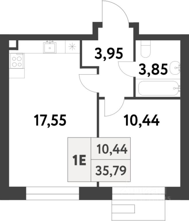 Apartment Sale, 35.7 sq. m. at Smart Garden (Smart Garden), 5-ya ulitsa Lesnyye Polyany, posyolok Gazoprovod, Kommunarka District, Novomoskovskiy Administrative Okrug, Moscow, Russia #1
