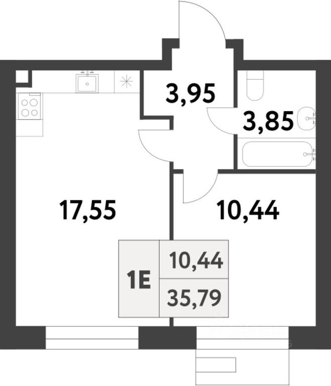 Apartment Sale, 35.7 sq. m. at Smart Garden (Smart Garden), 5-ya ulitsa Lesnyye Polyany, posyolok Gazoprovod, Kommunarka District, Novomoskovskiy Administrative Okrug, Moscow, Russia #1
