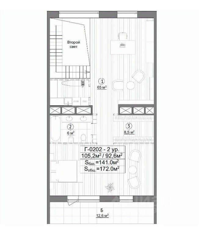 2-BD Apartment Sale, 141 sq. m. at Kompleks apartamentov LES (Les), Novoyasenevskiy Avenue, 3В, Moscow, Russia #2