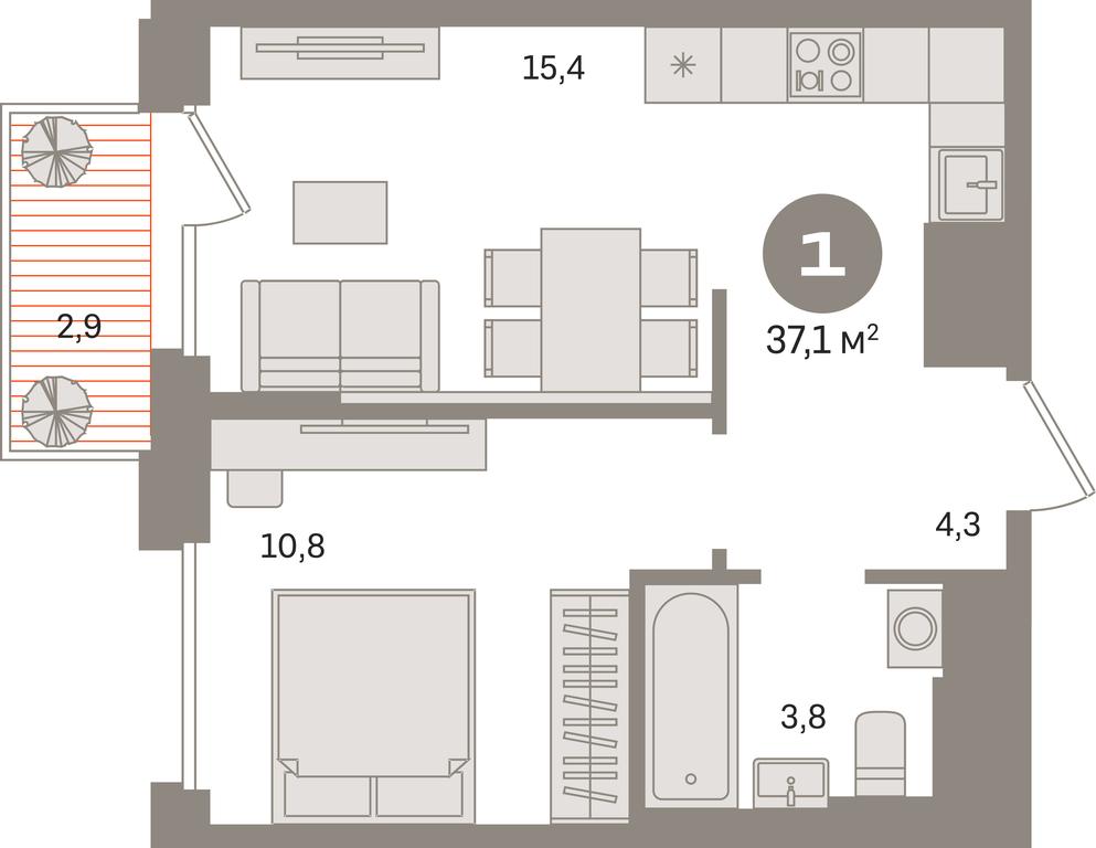 1-BD Apartment Sale, 37.1 sq. m. at Kvartal Gercena, zhiloy kompleks Kvartal Gertsena, Moscow, Russia #1 1-BD Apartment Sale, 37.1 sq. m. at Kvartal Gercena, zhiloy kompleks Kvartal Gertsena, Moscow, Russia #1