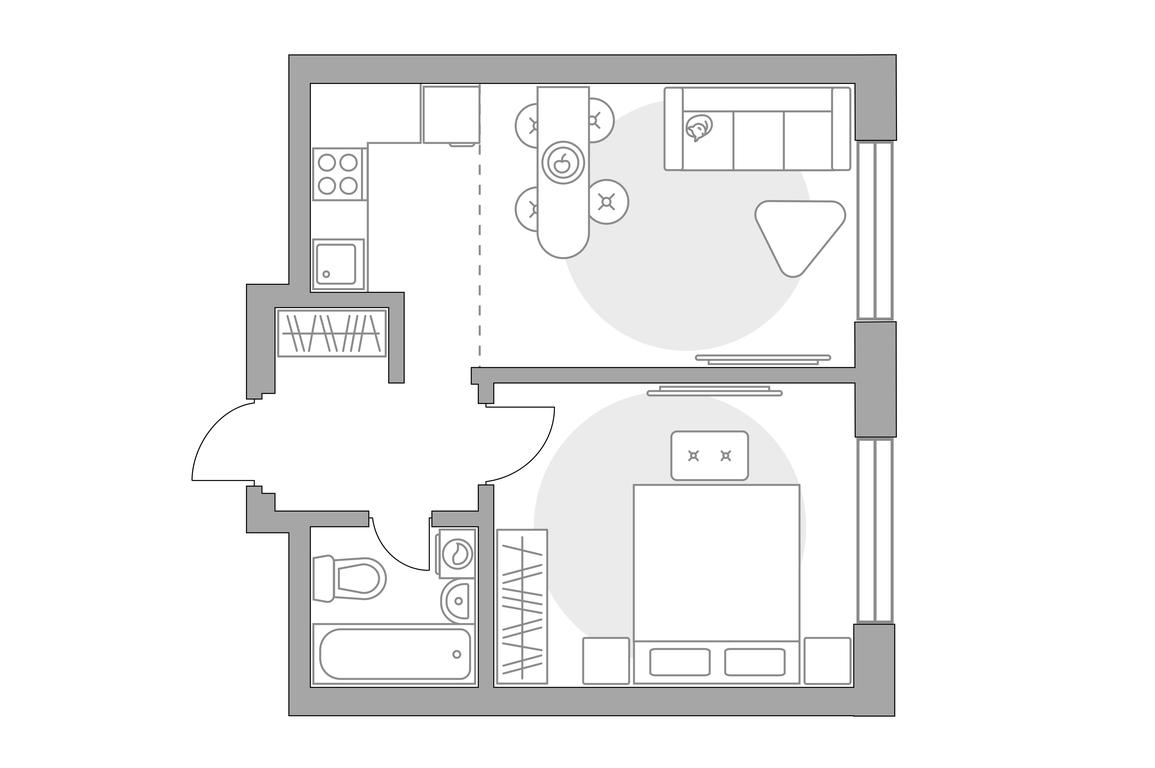 2-BD Apartment Sale, 35.48 sq. m. at Ilinois, Ilyinskiy Blind Alley, 1с1, Krasnogorsk, Moscow Region, Russia #1