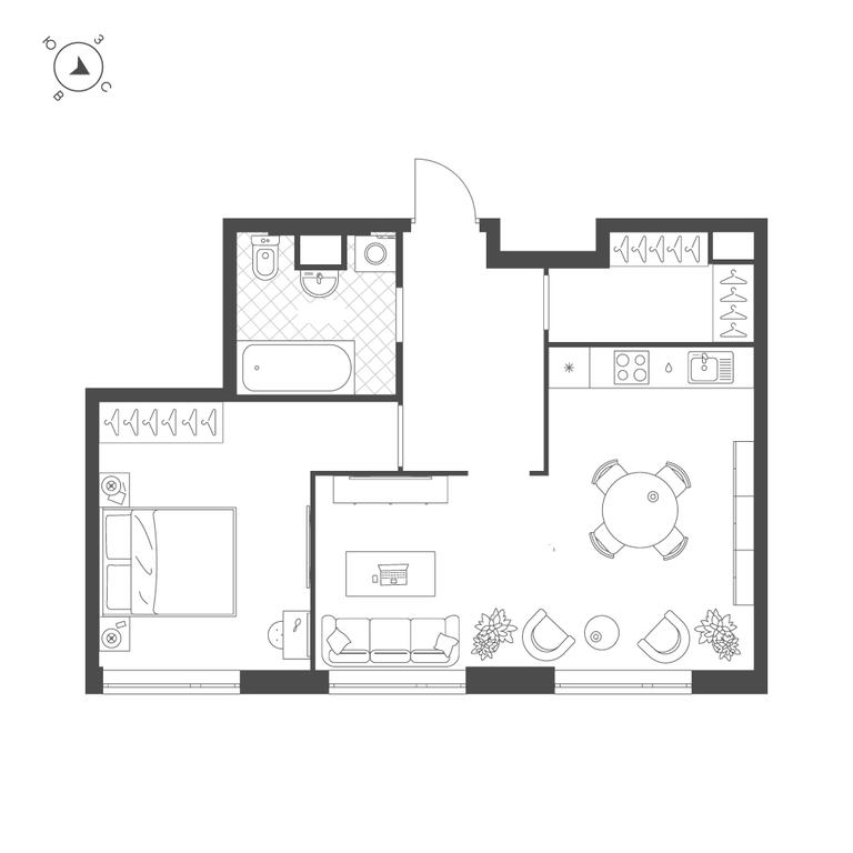 1-BD Apartment Sale, 53.8平方米 at Voxhall, Letnikovskaya Street, 4с2, Moscow, Russia #2 1-BD Apartment Sale, 53.8平方米 at Voxhall, Letnikovskaya Street, 4с2, Moscow, Russia #2