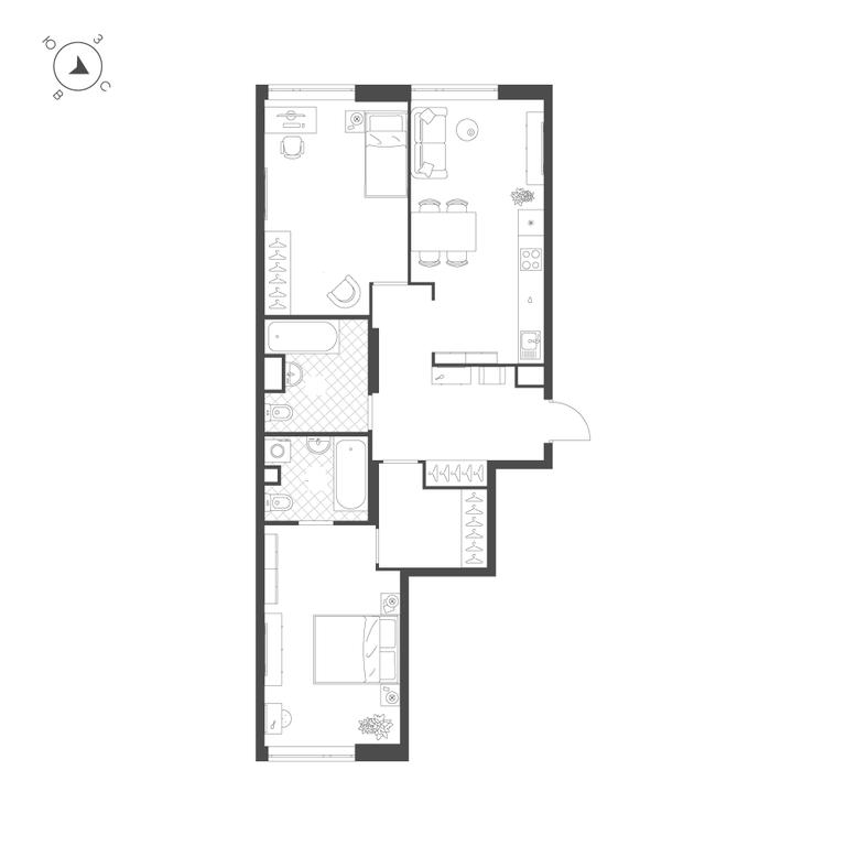 2-BD Apartment Sale, 76.4 sq. m. at Voxhall, Letnikovskaya Street, 4с2, Moscow, Russia #2 2-BD Apartment Sale, 76.4 sq. m. at Voxhall, Letnikovskaya Street, 4с2, Moscow, Russia #2