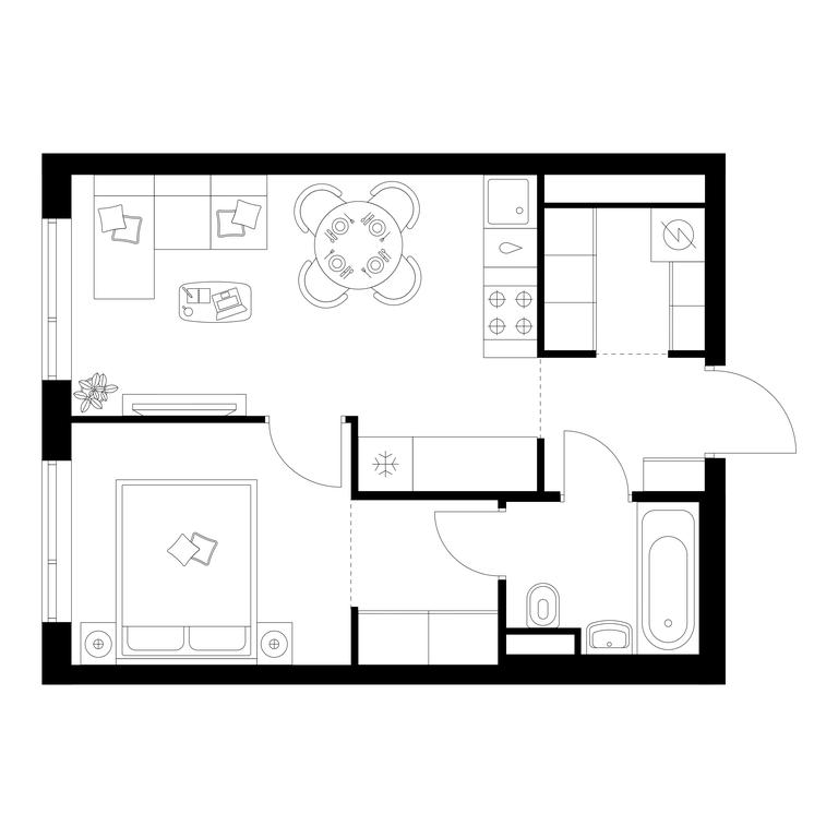 1-BD Apartment Sale, 36.2 sq. m. at Buninskaja naberezhnaja, ZhK Buninskaya Naberezhnaya, Moscow, Russia #1 1-BD Apartment Sale, 36.2 sq. m. at Buninskaja naberezhnaja, ZhK Buninskaya Naberezhnaya, Moscow, Russia #1