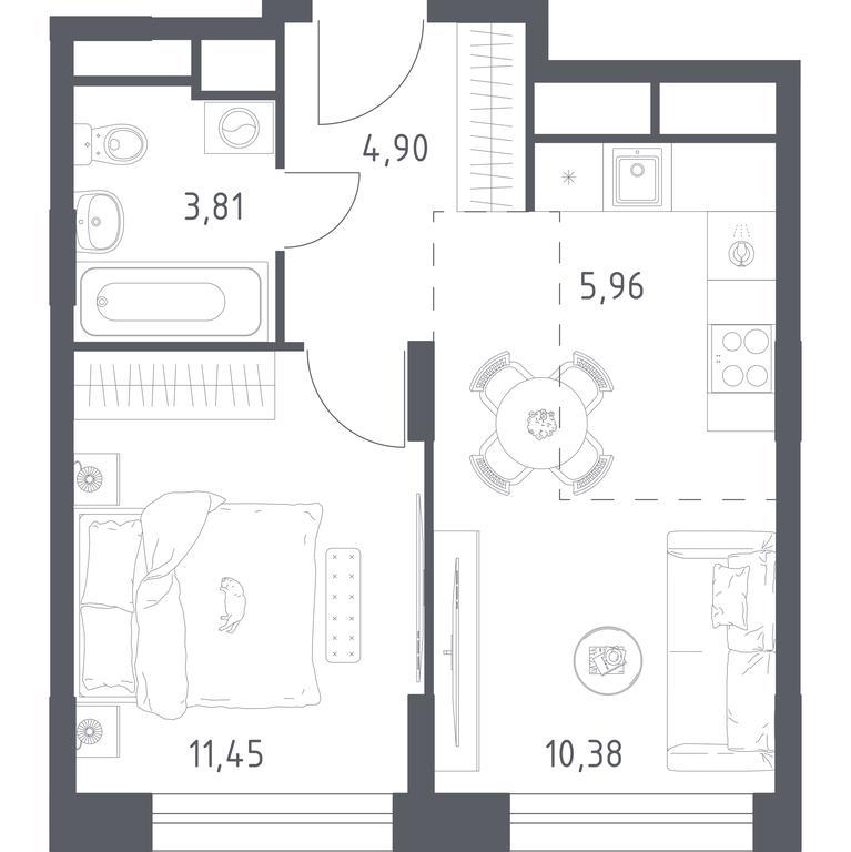 Apartment Sale, 36.5 sq. m. at Novograd Pavlino, Kosinskoye shosse, 2, Novoye Pavlino Microdistrict, Balashikha, Moscow Region, Russia #1 Apartment Sale, 36.5 sq. m. at Novograd Pavlino, Kosinskoye shosse, 2, Novoye Pavlino Microdistrict, Balashikha, Moscow Region, Russia #1
