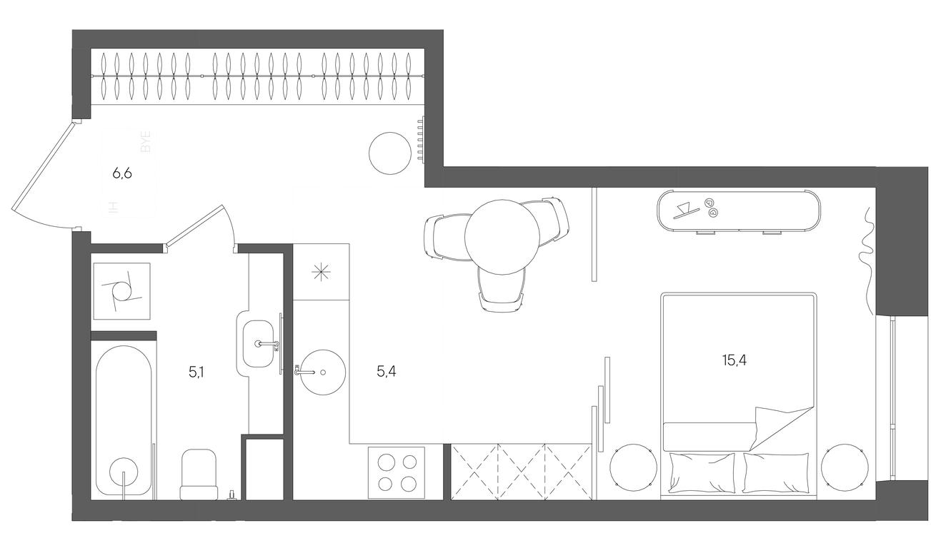 Apartment Sale, 32.6 sq. m. at Rise, ZhK Stoun Rays, Lefortovo District, Yugo-Vostochniy Administrative Okrug, Moscow, Russia #1 Apartment Sale, 32.6 sq. m. at Rise, ZhK Stoun Rays, Lefortovo District, Yugo-Vostochniy Administrative Okrug, Moscow, Russia #1
