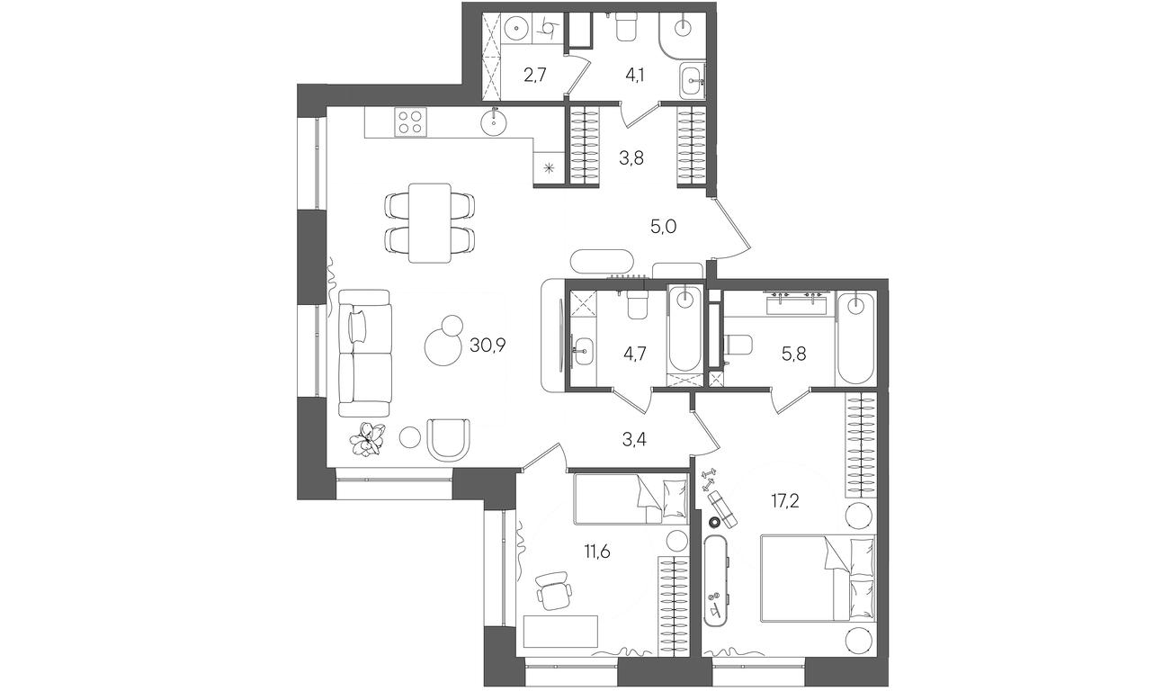 2-BD Apartment Sale, 89.3 sq. m. at Rise, ZhK Stoun Rays, Lefortovo District, Yugo-Vostochniy Administrative Okrug, Moscow, Russia #1 2-BD Apartment Sale, 89.3 sq. m. at Rise, ZhK Stoun Rays, Lefortovo District, Yugo-Vostochniy Administrative Okrug, Moscow, Russia #1