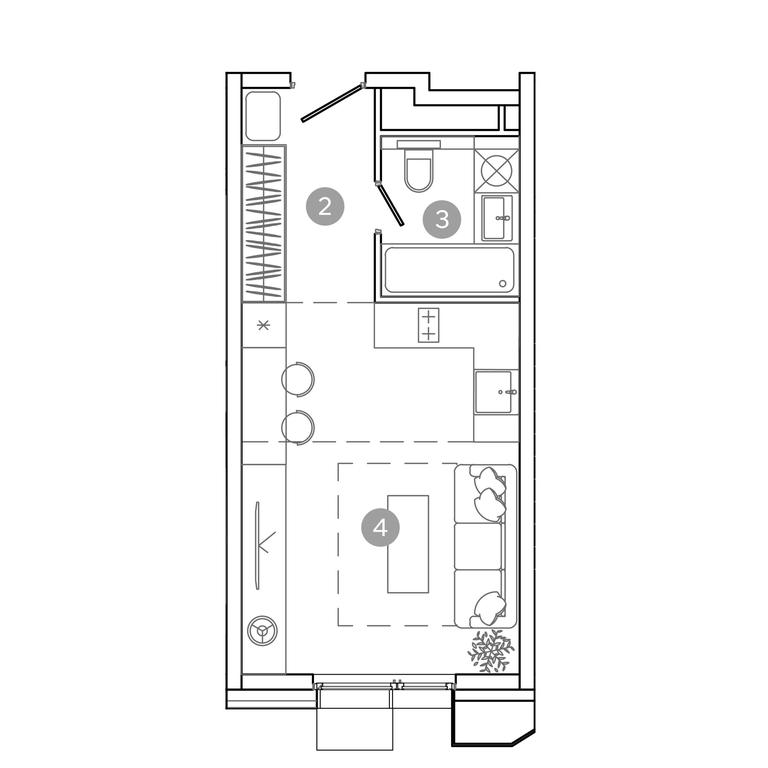 Apartment Sale, 27.9平方米 at UNO.Sokolinaya Gora, 8th Sokolinoy Gory Street, 26, Moscow, Russia #1