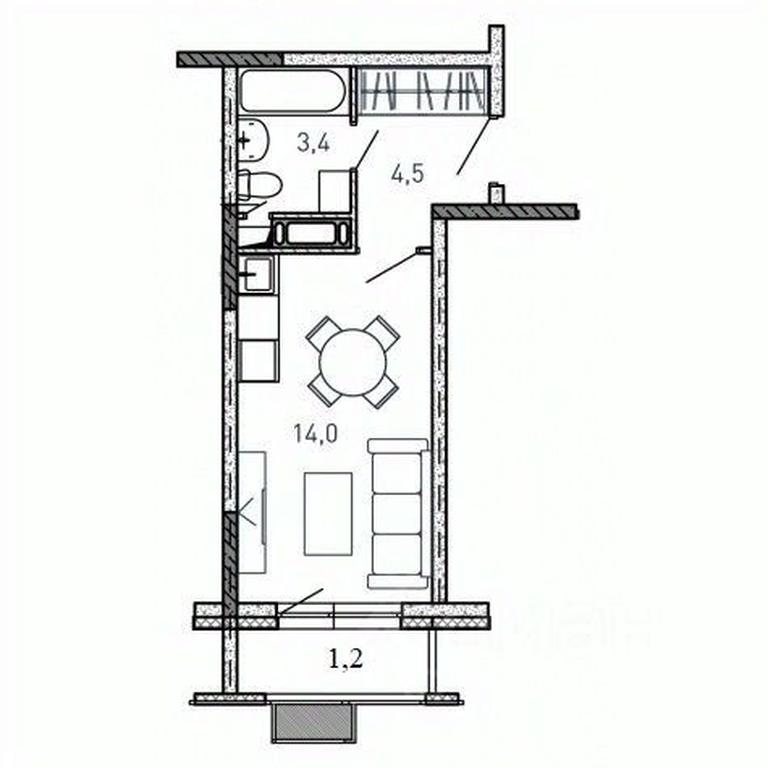 Apartment Sale, 23.1 sq. m. at Kvartal Svetly, ulitsa Tvardovskogo, Balashikha, Moscow Region, Russia #1 Apartment Sale, 23.1 sq. m. at Kvartal Svetly, ulitsa Tvardovskogo, Balashikha, Moscow Region, Russia #1