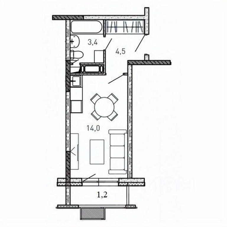 Apartment Sale, 23.1 sq. m. at Kvartal Svetly, ulitsa Tvardovskogo, Balashikha, Moscow Region, Russia #1 Apartment Sale, 23.1 sq. m. at Kvartal Svetly, ulitsa Tvardovskogo, Balashikha, Moscow Region, Russia #1