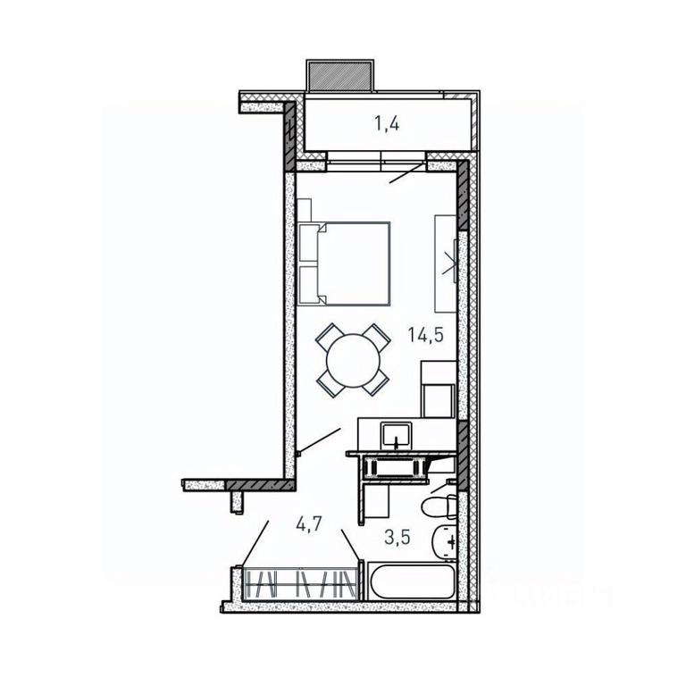 Apartment Sale, 24.1 sq. m. at Kvartal Svetly, ulitsa Tvardovskogo, Balashikha, Moscow Region, Russia #1 Apartment Sale, 24.1 sq. m. at Kvartal Svetly, ulitsa Tvardovskogo, Balashikha, Moscow Region, Russia #1