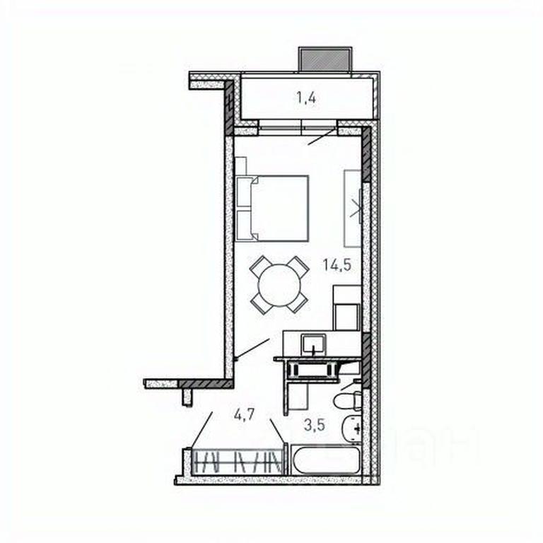 Apartment Sale, 24.1 sq. m. at Kvartal Svetly, ulitsa Tvardovskogo, Balashikha, Moscow Region, Russia #1 Apartment Sale, 24.1 sq. m. at Kvartal Svetly, ulitsa Tvardovskogo, Balashikha, Moscow Region, Russia #1