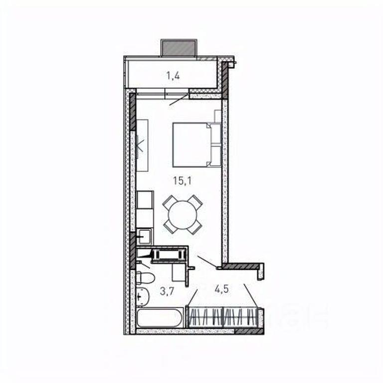 Apartment Sale, 24.7 sq. m. at Kvartal Svetly, ulitsa Tvardovskogo, Balashikha, Moscow Region, Russia #1 Apartment Sale, 24.7 sq. m. at Kvartal Svetly, ulitsa Tvardovskogo, Balashikha, Moscow Region, Russia #1