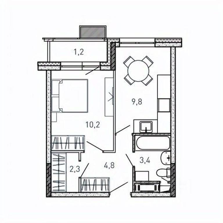 Apartment Sale, 31.7平方米 at Kvartal Svetly, ulitsa Tvardovskogo, Balashikha, Moscow Region, Russia #1 Apartment Sale, 31.7平方米 at Kvartal Svetly, ulitsa Tvardovskogo, Balashikha, Moscow Region, Russia #1