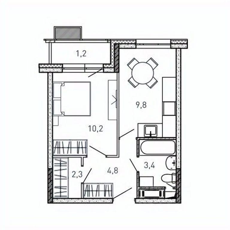 Apartment Sale, 31.7 sq. m. at Kvartal Svetly, ulitsa Tvardovskogo, Balashikha, Moscow Region, Russia #1 Apartment Sale, 31.7 sq. m. at Kvartal Svetly, ulitsa Tvardovskogo, Balashikha, Moscow Region, Russia #1