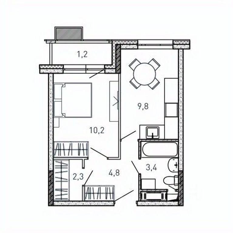 Apartment Sale, 31.7平方米 at Kvartal Svetly, ulitsa Tvardovskogo, Balashikha, Moscow Region, Russia #1 Apartment Sale, 31.7平方米 at Kvartal Svetly, ulitsa Tvardovskogo, Balashikha, Moscow Region, Russia #1