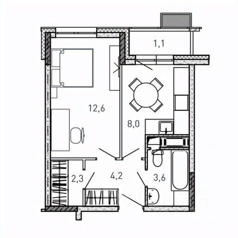 Apartment Sale, 31.8平方米 at Kvartal Svetly, ulitsa Tvardovskogo, Balashikha, Moscow Region, Russia #1 Apartment Sale, 31.8平方米 at Kvartal Svetly, ulitsa Tvardovskogo, Balashikha, Moscow Region, Russia #1