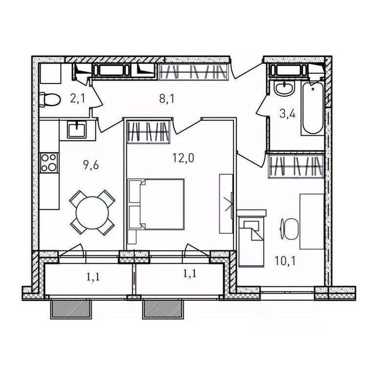 1-BD Apartment Sale, 47.5 sq. m. at Kvartal Svetly, ulitsa Tvardovskogo, Balashikha, Moscow Region, Russia #1 1-BD Apartment Sale, 47.5 sq. m. at Kvartal Svetly, ulitsa Tvardovskogo, Balashikha, Moscow Region, Russia #1