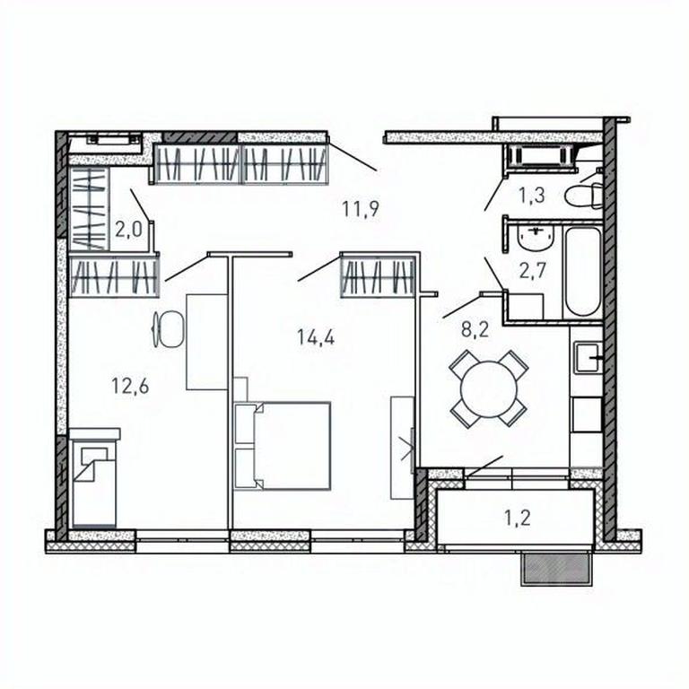 1-BD Apartment Sale, 54.3 sq. m. at Kvartal Svetly, ulitsa Tvardovskogo, Balashikha, Moscow Region, Russia #1 1-BD Apartment Sale, 54.3 sq. m. at Kvartal Svetly, ulitsa Tvardovskogo, Balashikha, Moscow Region, Russia #1