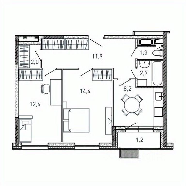 1-BD Apartment Sale, 54.3 sq. m. at Kvartal Svetly, ulitsa Tvardovskogo, Balashikha, Moscow Region, Russia #1 1-BD Apartment Sale, 54.3 sq. m. at Kvartal Svetly, ulitsa Tvardovskogo, Balashikha, Moscow Region, Russia #1