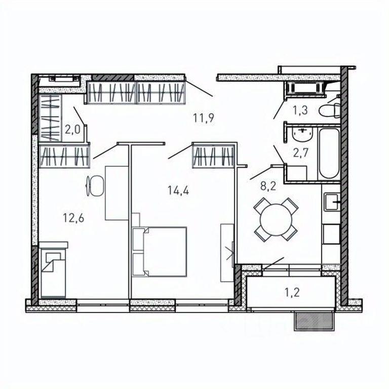 1-BD Apartment Sale, 54.3 sq. m. at Kvartal Svetly, ulitsa Tvardovskogo, Balashikha, Moscow Region, Russia #1 1-BD Apartment Sale, 54.3 sq. m. at Kvartal Svetly, ulitsa Tvardovskogo, Balashikha, Moscow Region, Russia #1
