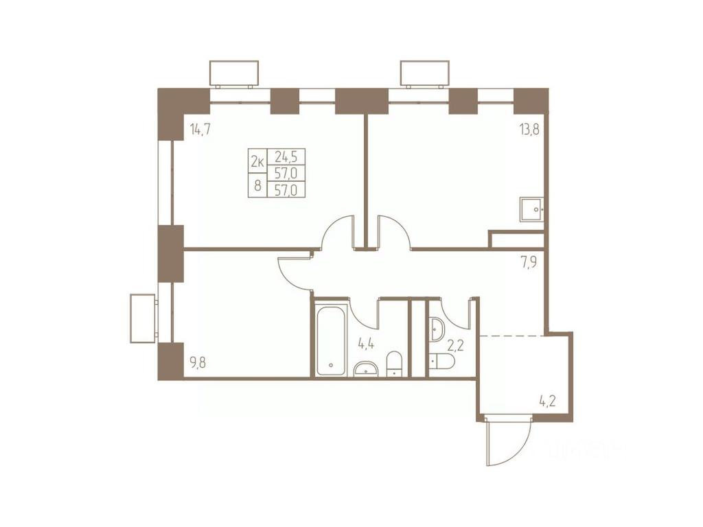 1-BD Apartment Sale, 57平方米 at Fabrikant, 2-y Fabrichny proyezd, Pushkino, Moscow Region, Russia #1 1-BD Apartment Sale, 57平方米 at Fabrikant, 2-y Fabrichny proyezd, Pushkino, Moscow Region, Russia #1