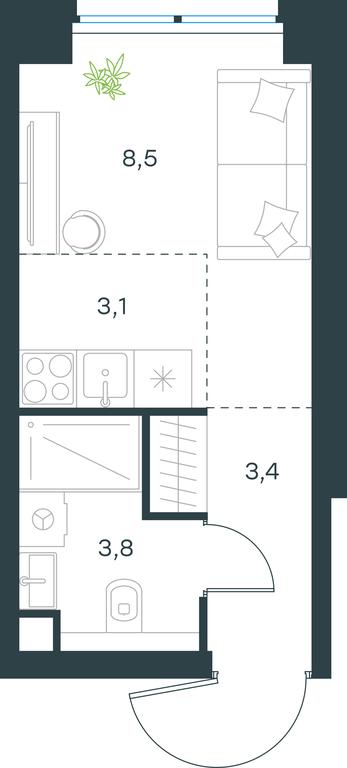Apartment Sale, 18.8 sq. m. at Level Zvenigorodskaya, 3rd Silikatny Drive, 6к1, Moscow, Russia #1 Apartment Sale, 18.8 sq. m. at Level Zvenigorodskaya, 3rd Silikatny Drive, 6к1, Moscow, Russia #1