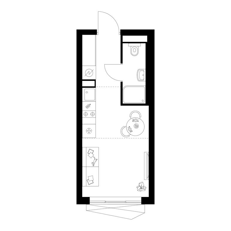 Apartment Sale, 19平方米 at Narvin, Kronshtadtsky Boulevard, 14с13, Moscow, Russia #1 Apartment Sale, 19平方米 at Narvin, Kronshtadtsky Boulevard, 14с13, Moscow, Russia #1