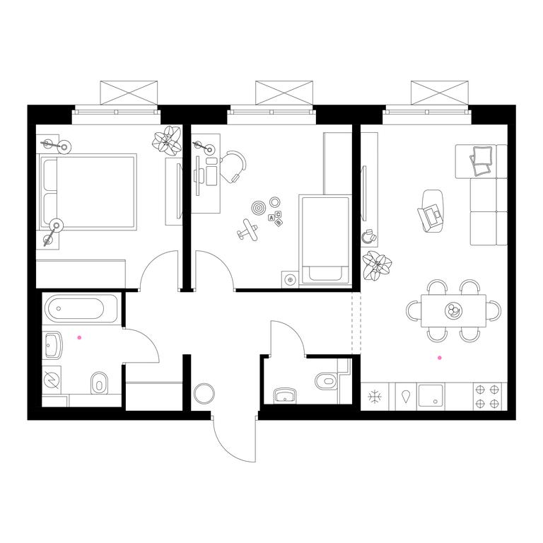 2-BD Apartment Sale, 56.7 sq. m. at Liublinskiy Park, Lyublinskaya Street, 78к2, Moscow, Russia #1 2-BD Apartment Sale, 56.7 sq. m. at Liublinskiy Park, Lyublinskaya Street, 78к2, Moscow, Russia #1