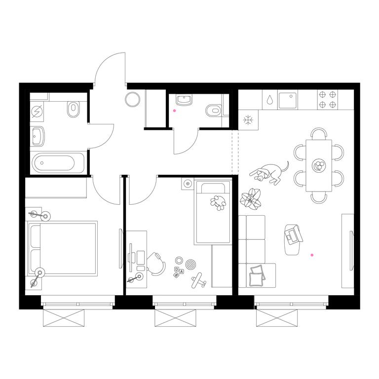 2-BD Apartment Sale, 55.6平方米 at Liublinskiy Park, Lyublinskaya Street, 78к2, Moscow, Russia #1 2-BD Apartment Sale, 55.6平方米 at Liublinskiy Park, Lyublinskaya Street, 78к2, Moscow, Russia #1