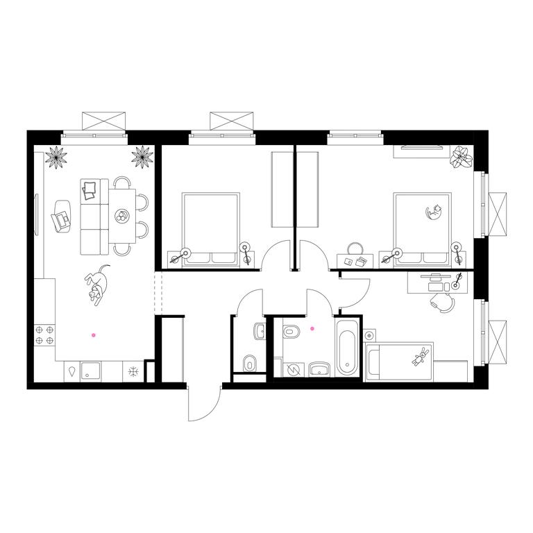 3-BD Apartment Sale, 78.5平方米 at Liublinskiy Park, Lyublinskaya Street, 78к2, Moscow, Russia #1