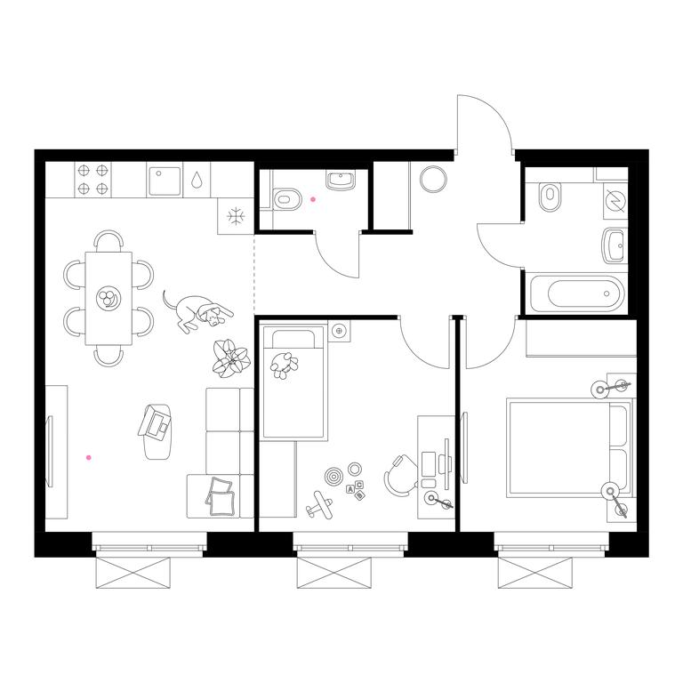 2-BD Apartment Sale, 56.3 sq. m. at Liublinskiy Park, Lyublinskaya Street, 78к2, Moscow, Russia #1 2-BD Apartment Sale, 56.3 sq. m. at Liublinskiy Park, Lyublinskaya Street, 78к2, Moscow, Russia #1
