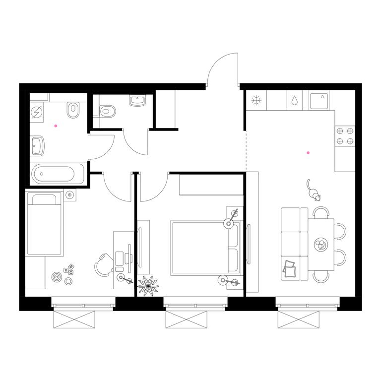 2-BD Apartment Sale, 56.2 sq. m. at Liublinskiy Park, Lyublinskaya Street, 78к2, Moscow, Russia #1 2-BD Apartment Sale, 56.2 sq. m. at Liublinskiy Park, Lyublinskaya Street, 78к2, Moscow, Russia #1