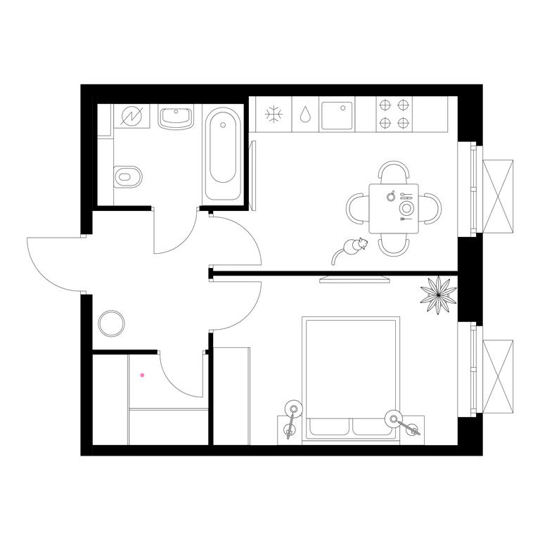 1-BD Apartment Sale, 33.6 sq. m. at Liublinskiy Park, Lyublinskaya Street, 78к2, Moscow, Russia #1
