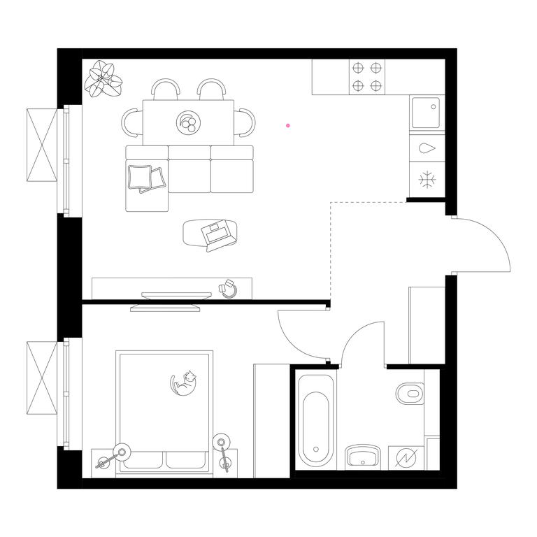 1-BD Apartment Sale, 41.2 sq. m. at Liublinskiy Park, Lyublinskaya Street, 78к2, Moscow, Russia #1