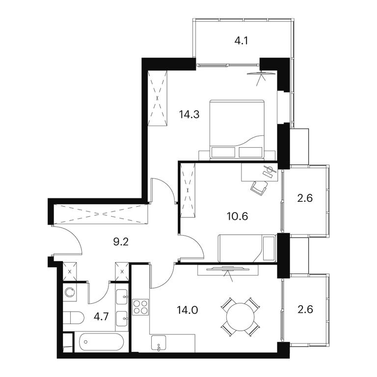 2-BD Apartment Sale, 62.1 sq. m. at Akvilon Signal (Akvilon Signal), Signalny Drive, 12, Moscow, Russia #1 2-BD Apartment Sale, 62.1 sq. m. at Akvilon Signal (Akvilon Signal), Signalny Drive, 12, Moscow, Russia #1