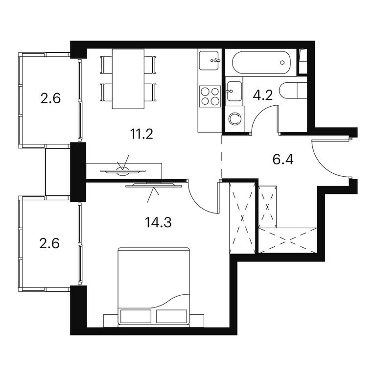 1-BD Apartment Sale, 41.3 sq. m. at Akvilon Signal (Akvilon Signal), Signalny Drive, 12, Moscow, Russia #1 1-BD Apartment Sale, 41.3 sq. m. at Akvilon Signal (Akvilon Signal), Signalny Drive, 12, Moscow, Russia #1
