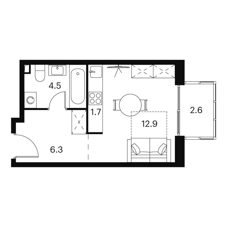 Apartment Sale, 28平方米 at Akvilon Signal (Akvilon Signal), Signalny Drive, 12, Moscow, Russia #1 Apartment Sale, 28平方米 at Akvilon Signal (Akvilon Signal), Signalny Drive, 12, Moscow, Russia #1